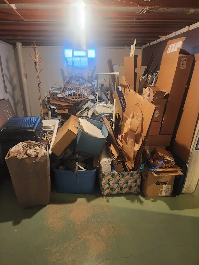 Roll-off dumpster container at job site for 8 Yard Dumpster Rental in St. Anthony